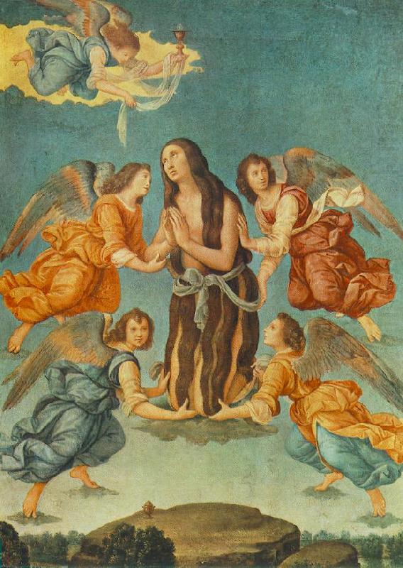 LORENZO DI CREDI An Angel Brings the Holy Communion to Mary Magdalen sf china oil painting image
